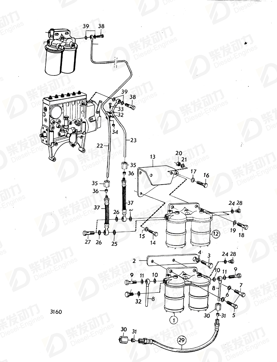 VOLVO Hollow screw 818435 Drawing